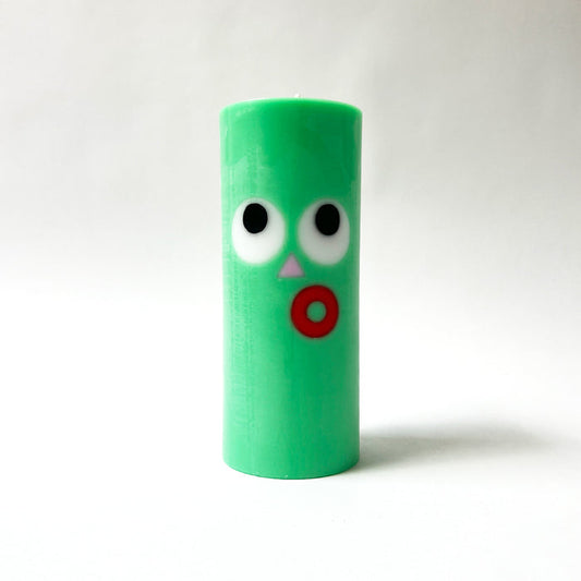 Novelty Surprised Candle Green