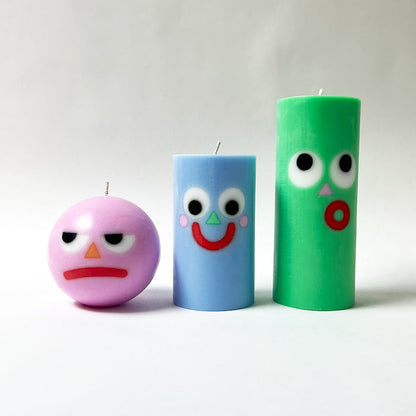 Novelty Surprised Candle Green
