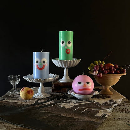 Novelty Surprised Candle Green