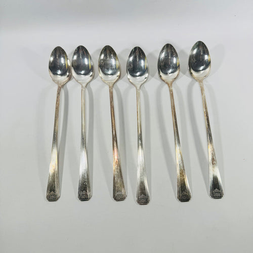 Oneida Oceanic Iced Tea Spoons Set of 6 Vintage Stainless