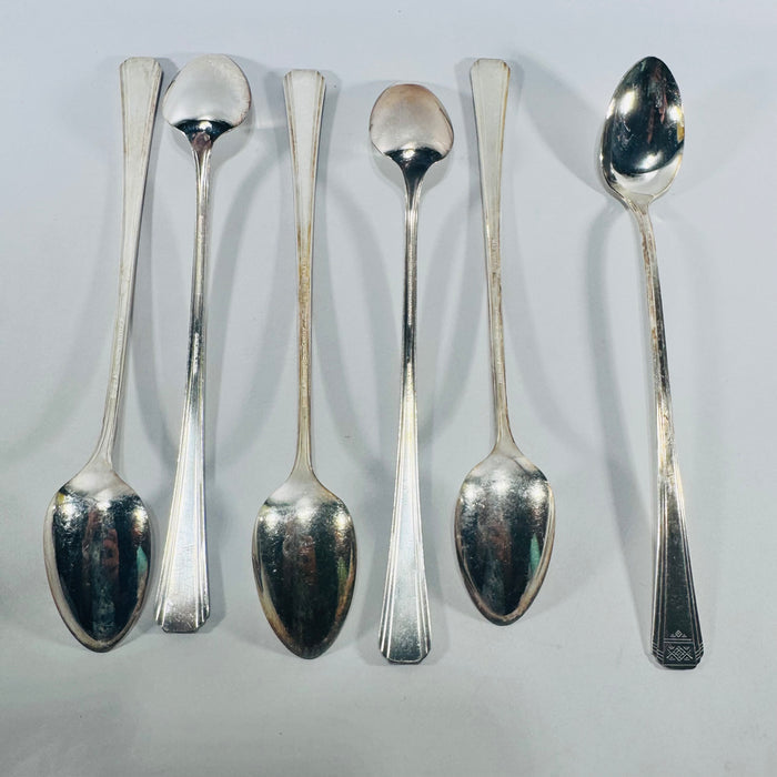 Oneida Oceanic Iced Tea Spoons Set of 6 Vintage Stainless
