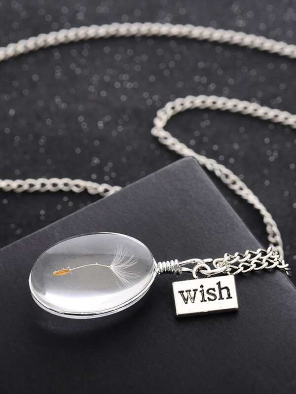 Oval Dandelion Glasses Necklace for Women