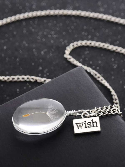Oval Dandelion Glasses Necklace for Women