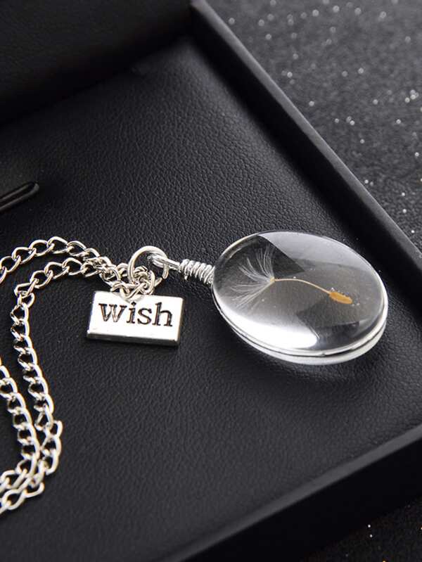 Oval Dandelion Glasses Necklace for Women