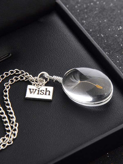 Oval Dandelion Glasses Necklace for Women