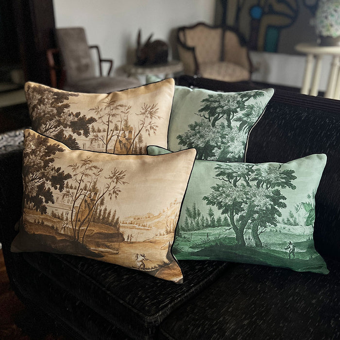 PATCH NYC Italian Landscape Emerald Decorative Pillows