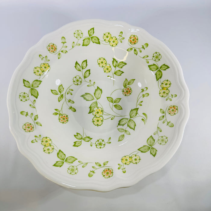 Petite Flora Ironstone 4009 9 inch Round Vegetable Serving Bowl