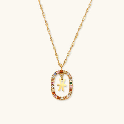 Celestine Zodiac Charm Necklace