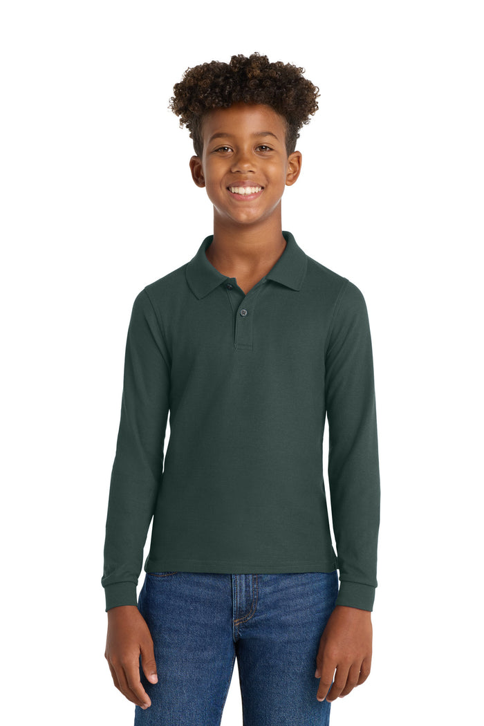 Port Authority® Youth Long Sleeve Silk Touch™ Polo.  Y500LS