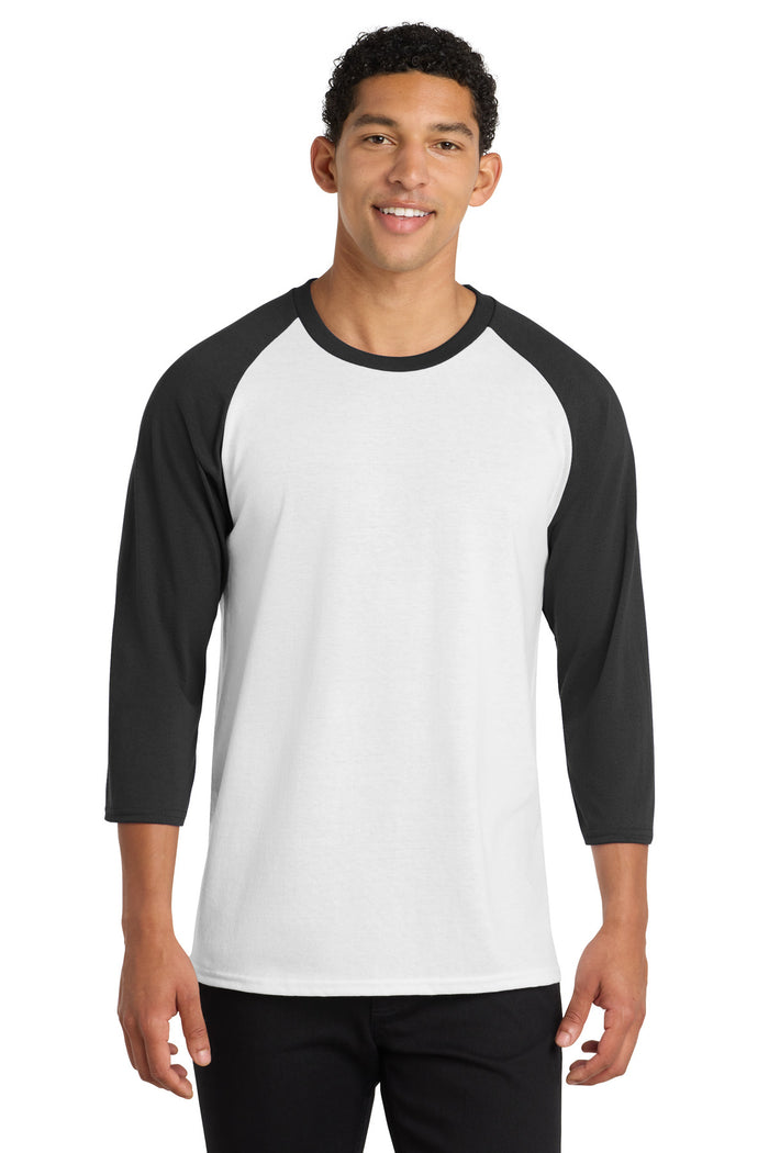 Port & Co™ Core Blend 3/4-Sleeve Raglan Tee. PC55RS
