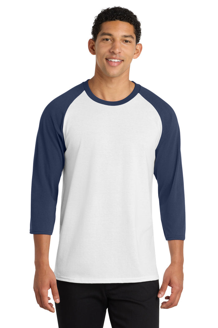 Port & Co™ Core Blend 3/4-Sleeve Raglan Tee. PC55RS