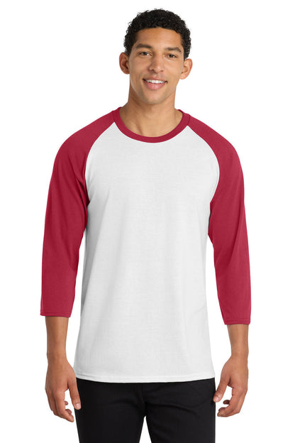 Port & Co™ Core Blend 3/4-Sleeve Raglan Tee. PC55RS