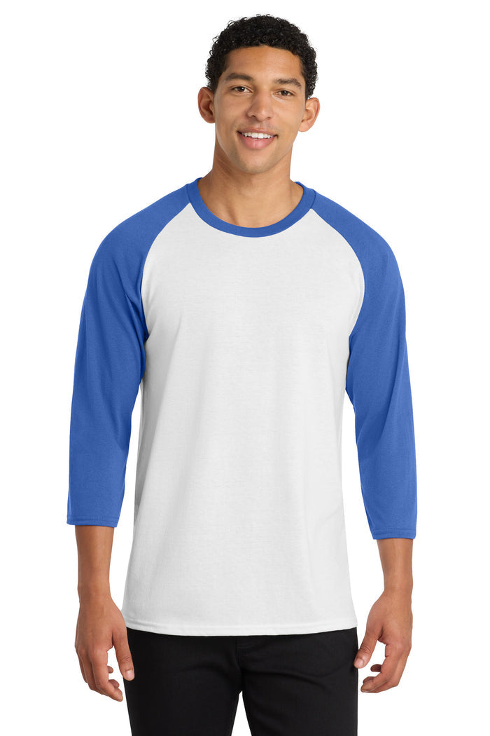 Port & Co™ Core Blend 3/4-Sleeve Raglan Tee. PC55RS