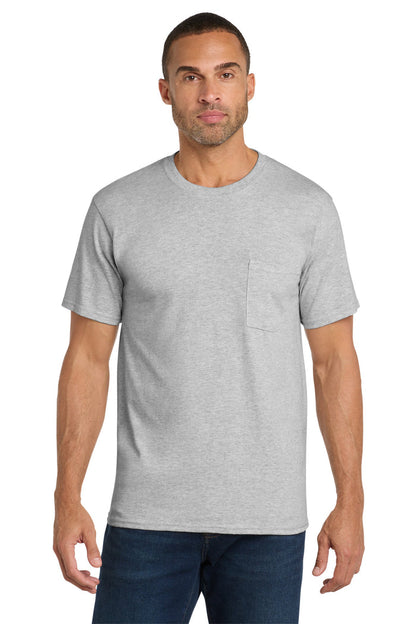 Port & Co™ Core Cotton Pocket Tee. PC54P
