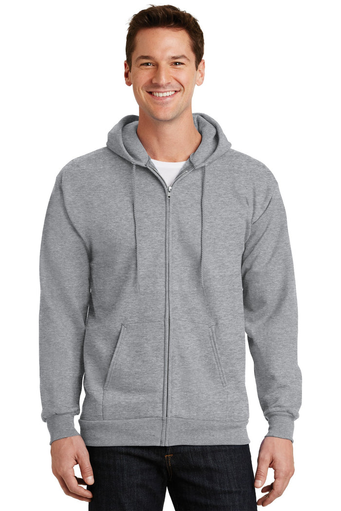 Port & Co™ Essential Fleece Full-Zip Hooded Sweatshirt.  PC90ZH