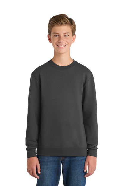 Port & Co™ Youth Core Fleece Crewneck Sweatshirt.  PC90Y