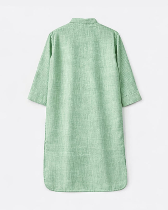 Powder Green Linen Blend Kurta Co-ord Set for Women