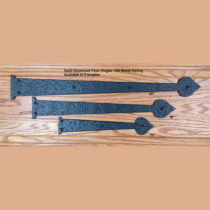 Premium Spade Decorative Hinges- 3 sizes-Solid Aluminum - Wild West Hardware