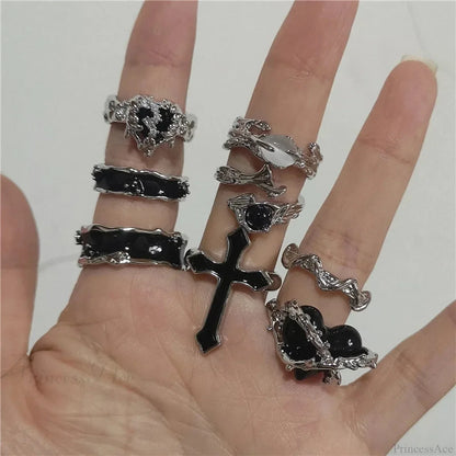 Rebellious Harajuku Dark Ring
