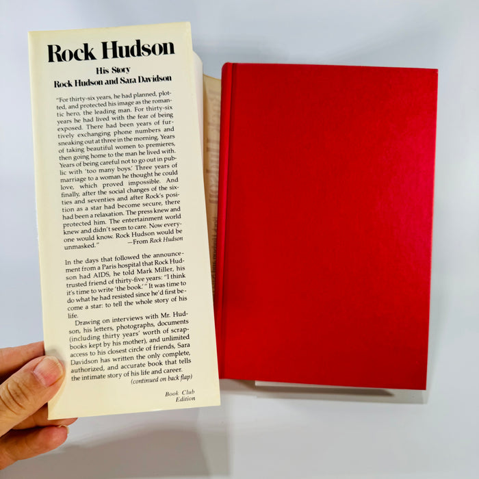 Rock Hudson: His Story — Rock Hudson & Sara Davidson (1986) Hardcover w/ Dust Jacket | Book Club Edition