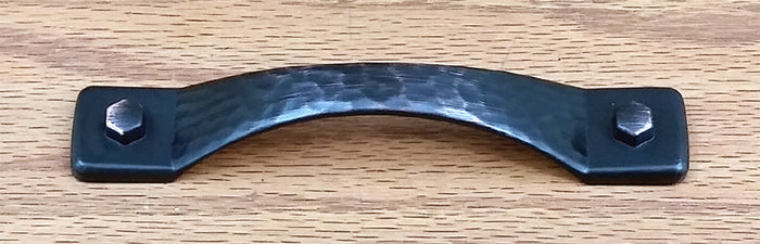Rustic Hammered Drawer Pull, Oil Rubbed Bronze finish - Wild West Hardware