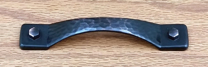 Rustic Hammered Drawer Pull, Oil Rubbed Bronze finish - Wild West Hardware