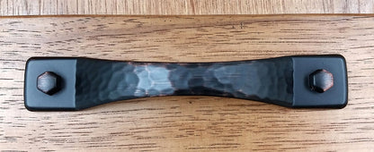 Rustic Hammered Drawer Pull, Oil Rubbed Bronze finish - Wild West Hardware
