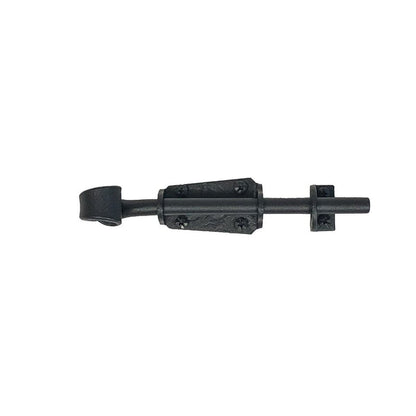 Shutter Latches - Forged Iron Gate Slide Bolt - 6" Inch - Matte Black Finish - Sold Individually
