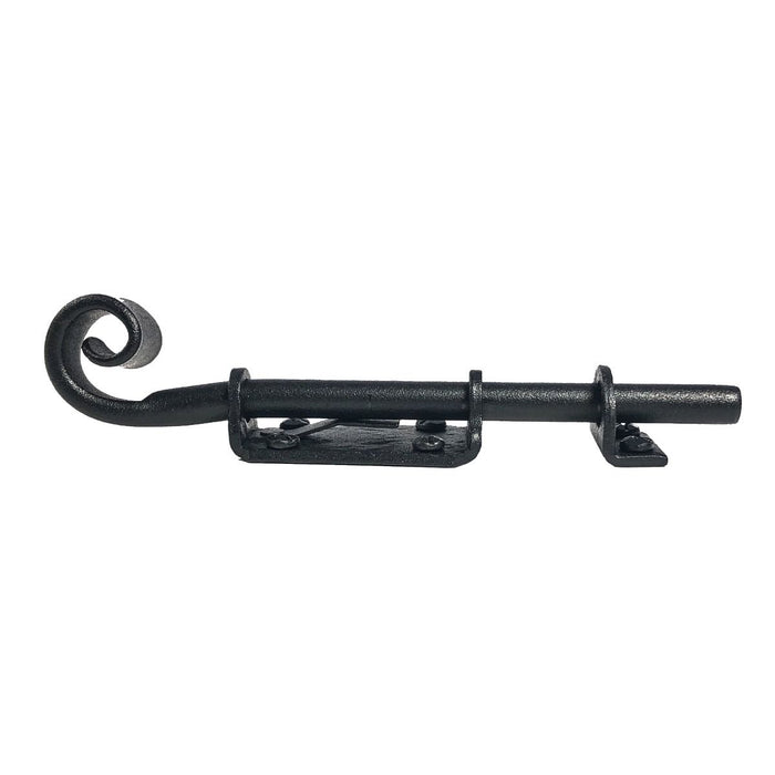 Shutter Latches - Forged Iron Gate Slide Bolt - 6" Inch - Matte Black Finish - Sold Individually