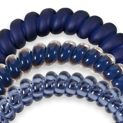Spiral Hair Coils | Small | Nightfall Navy Hair Ties