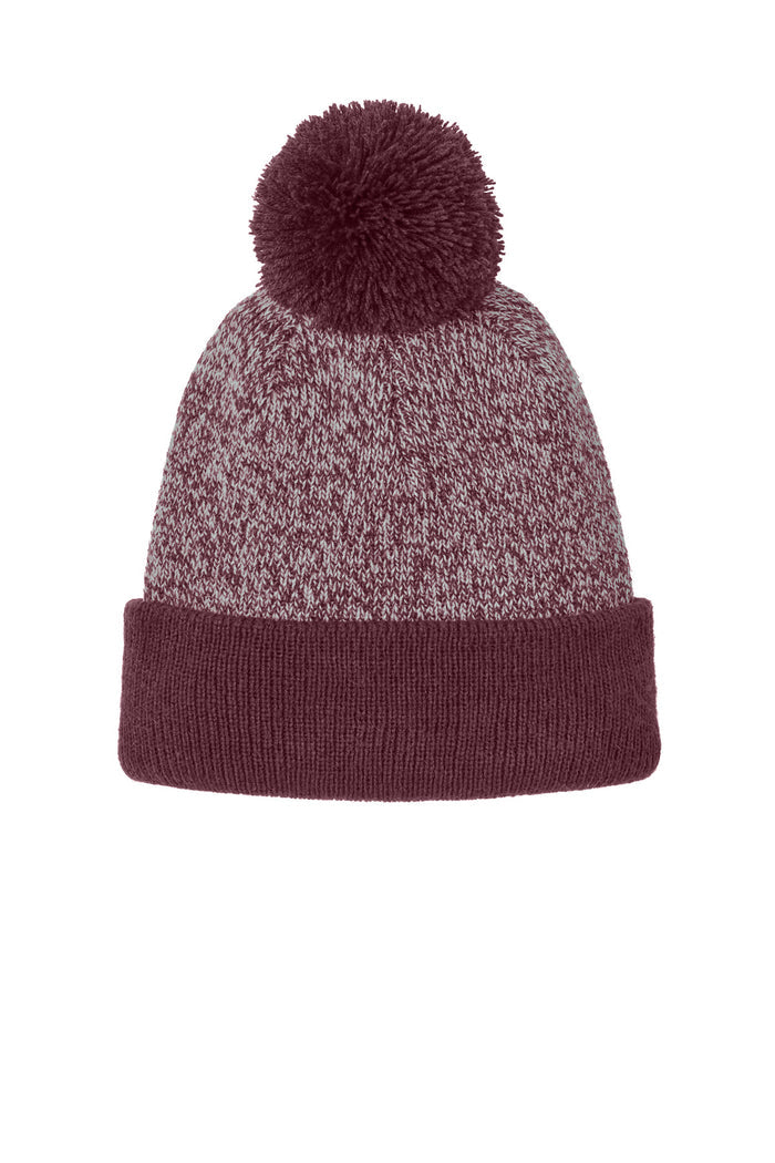 Sport-Tek® Halftime Heather Pom Beanie STC68