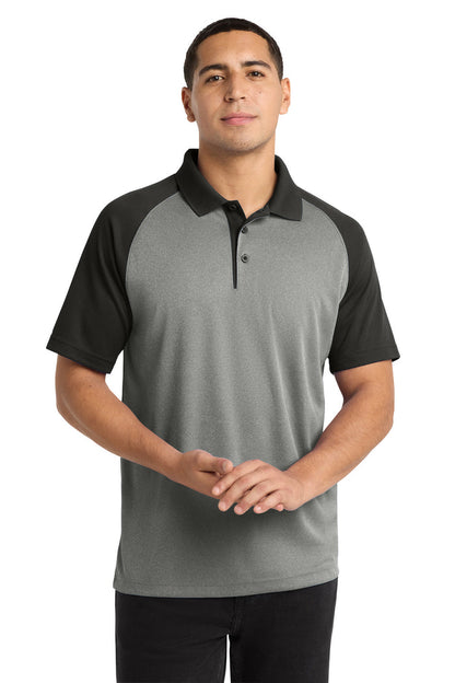 Sport-Tek ® PosiCharge ® RacerMesh ® Raglan Heather Block Polo. ST641