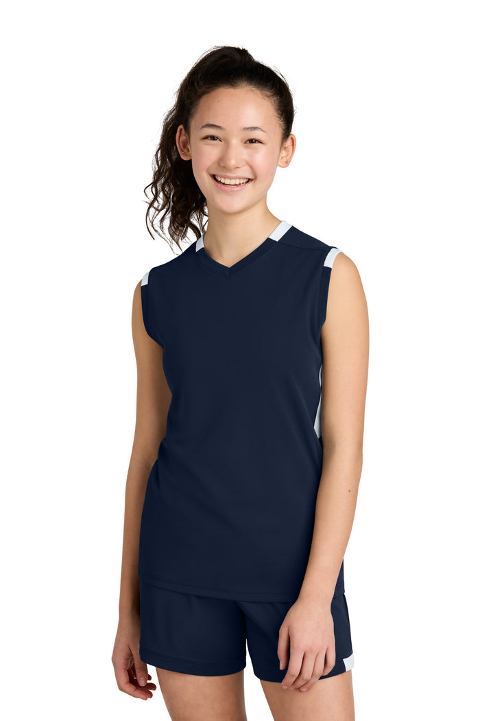 Sport-Tek® Youth Club Sleeveless V-Neck YST441