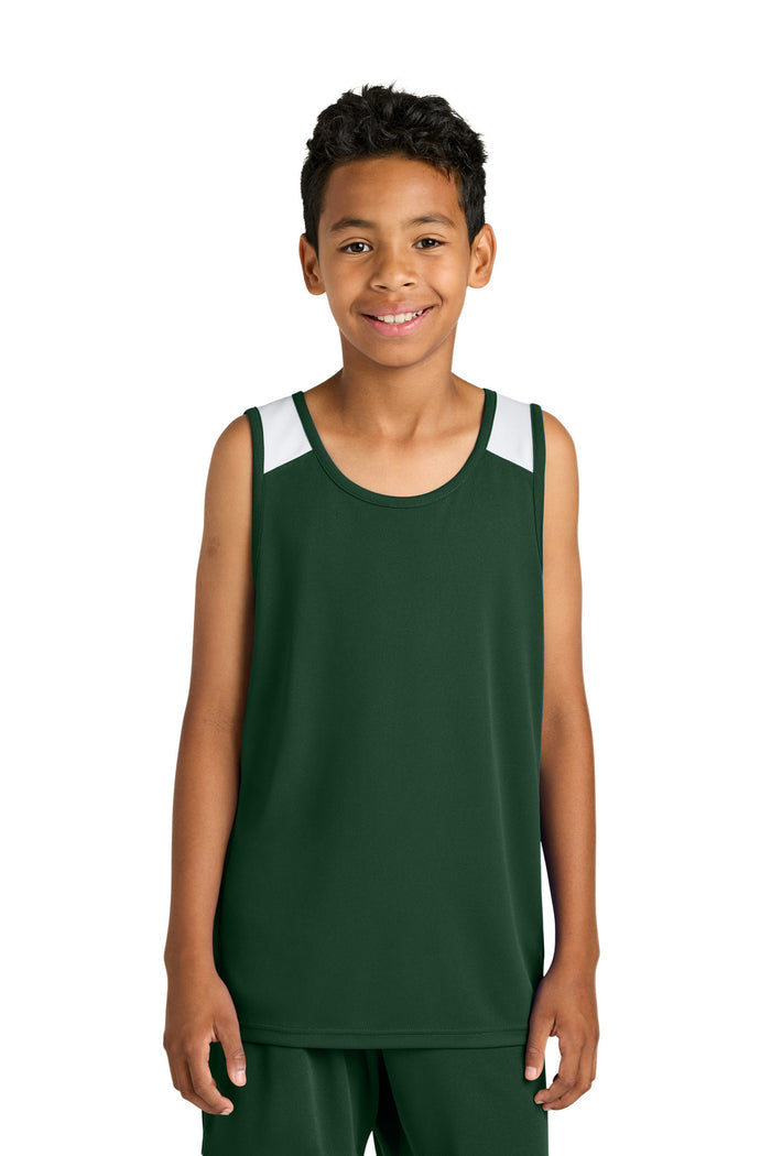 Sport-Tek® Youth Club Track Tank YST446