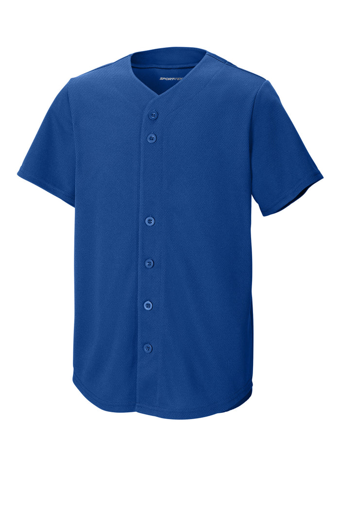 Sport-Tek® Youth PosiCharge® Tough Mesh Full-Button Jersey YST220