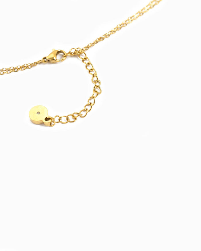 Stainless 2 Layered Cross Necklace