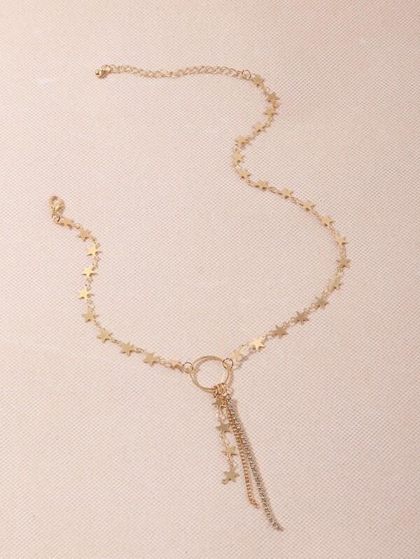 Star Tassel Charm Necklace for Women