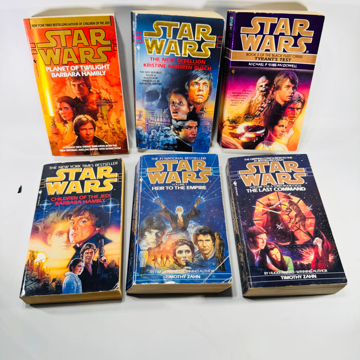 Star Wars Paperback Bundle of 6 Bantam Spectra Novels, Zahn, Hambly, Rusch, Kube-McDowell