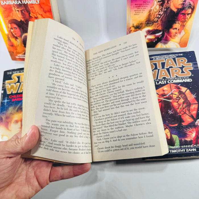 Star Wars Paperback Bundle of 6 Bantam Spectra Novels, Zahn, Hambly, Rusch, Kube-McDowell