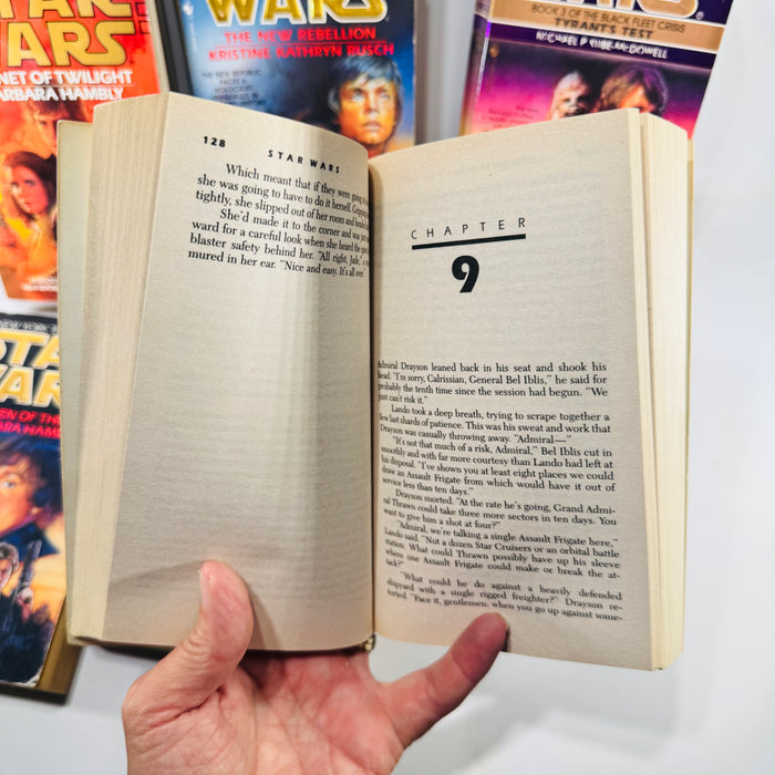 Star Wars Paperback Bundle of 6 Bantam Spectra Novels, Zahn, Hambly, Rusch, Kube-McDowell