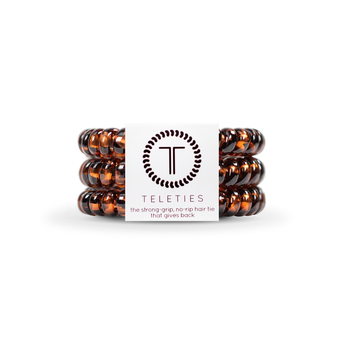 Teleties Spiral Hair Coils | Small | Tortoise Hair Ties