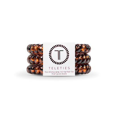 Teleties Spiral Hair Coils | Small | Tortoise Hair Ties