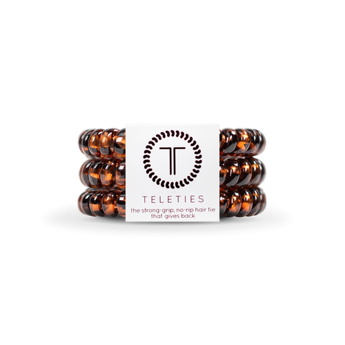 Teleties Spiral Hair Coils | Small | Tortoise Hair Ties