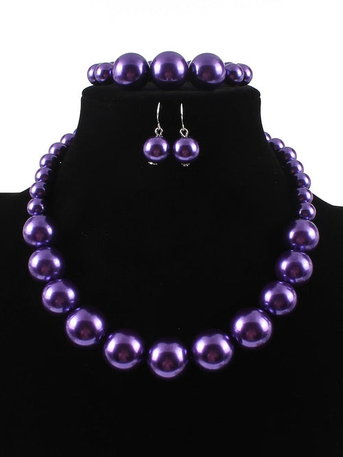 necklace Chic & Modern Party Pure Color Jewelry Sets for Women