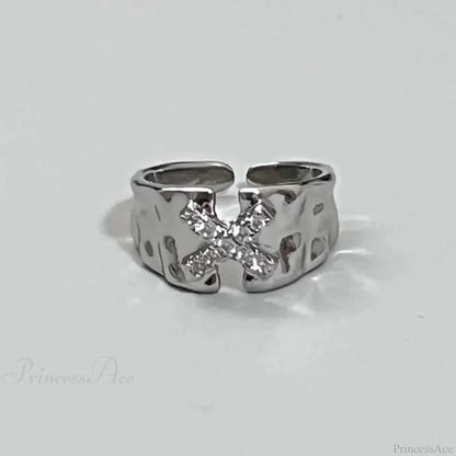 Unpredictable Cross Star Gothic Ring