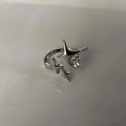 Unpredictable Cross Star Gothic Ring