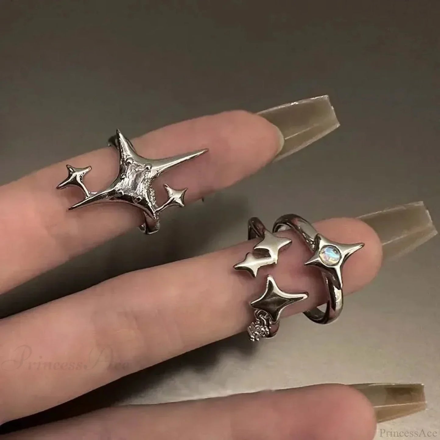 Unpredictable Cross Star Gothic Ring