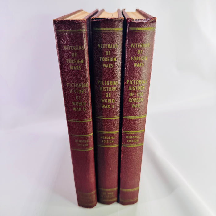 Veterans of Foreign Wars Memorial Edition History Book Set WWII Vol. I & II Korean War 1951