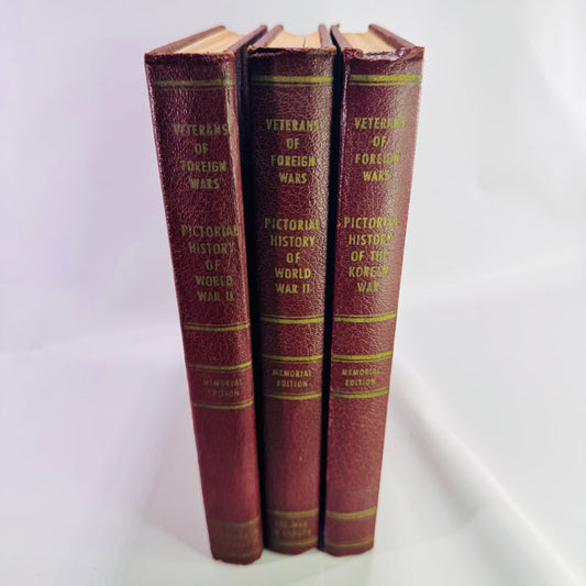Veterans of Foreign Wars Memorial Edition History Book Set WWII Vol. I & II Korean War 1951