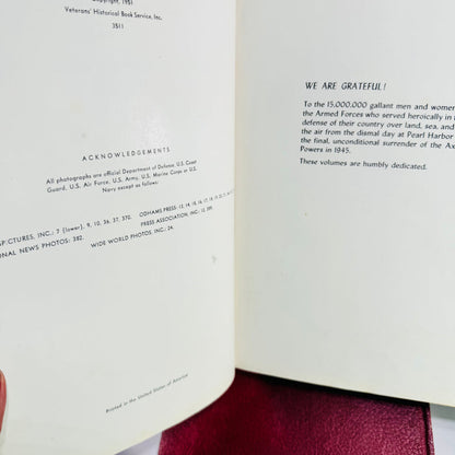 Veterans of Foreign Wars Memorial Edition History Book Set WWII Vol. I & II Korean War 1951